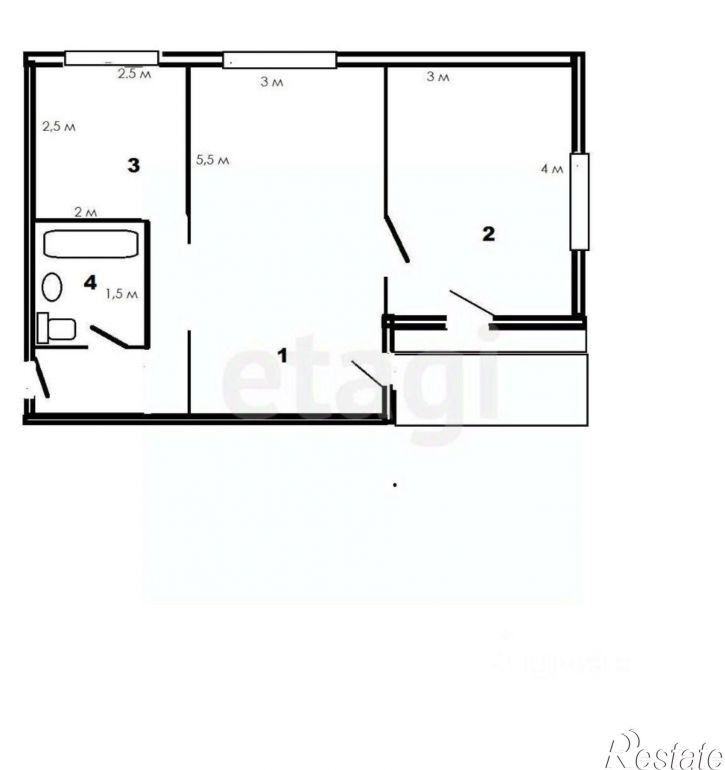 2-комн квартира ул Фрунзе, 30,  д. 30