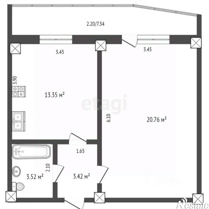 1-комн квартира ул Кирова, 13а,  д. 13а