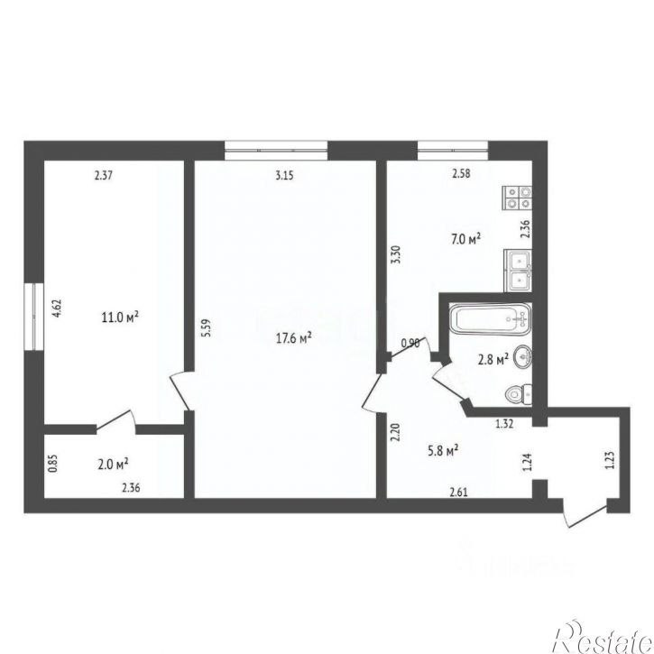 2-комн квартира пр-кт Победы, 15,  д. 15