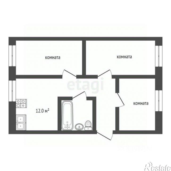 3-комн квартира ул Морская, 7,  д. 7