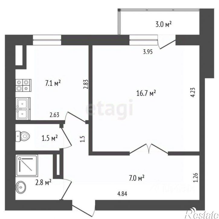 1-комн квартира пр-кт Победы, 10б,  д. 10б