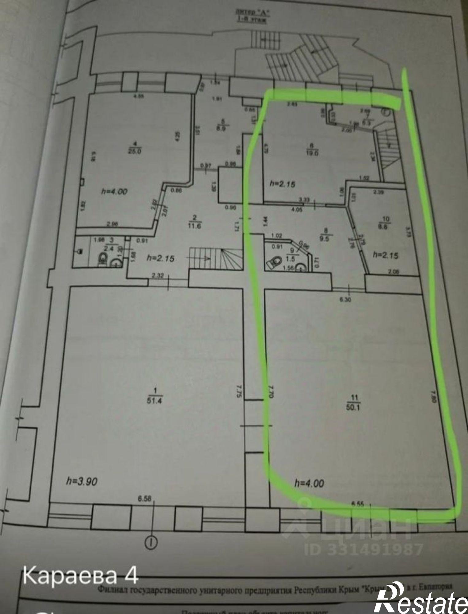 Купить торговое помещение за 44 916 200 рублей на ул Караева, 4