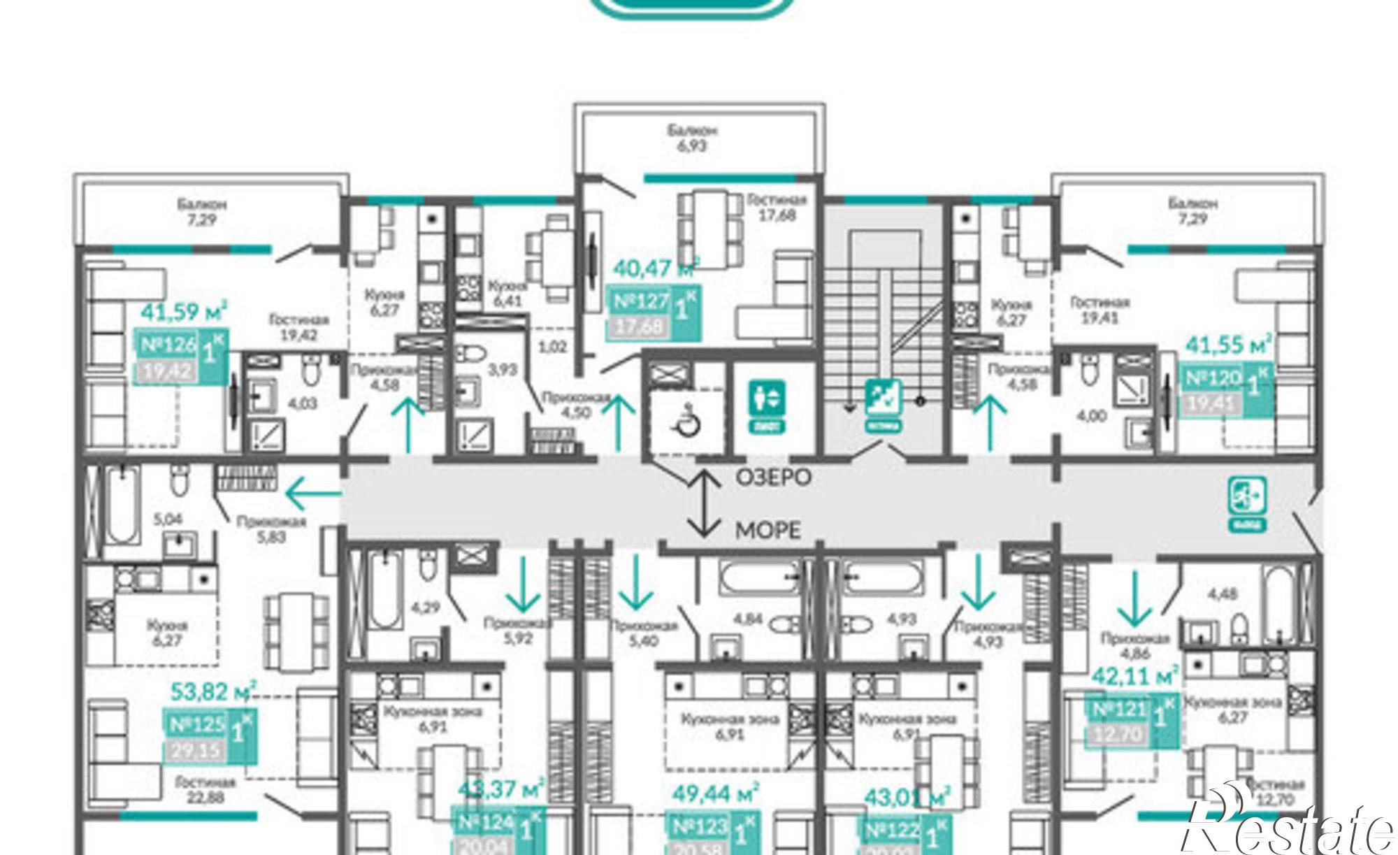 Купить квартиру за 9 307 570 рублей на ул Симферопольская, 2