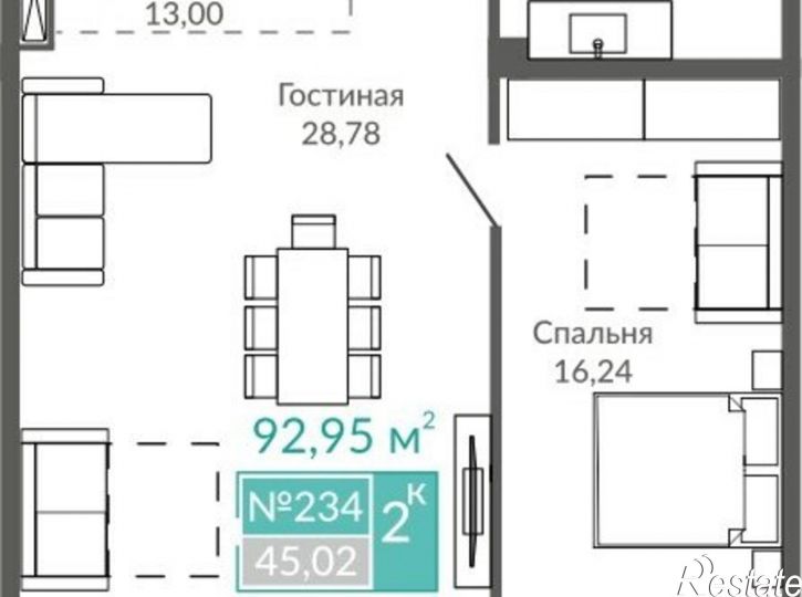 2-комн квартира ул Симферопольская, 2,  д. 2
