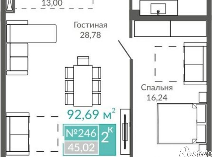 2-комн квартира ул Симферопольская, 2,  д. 2