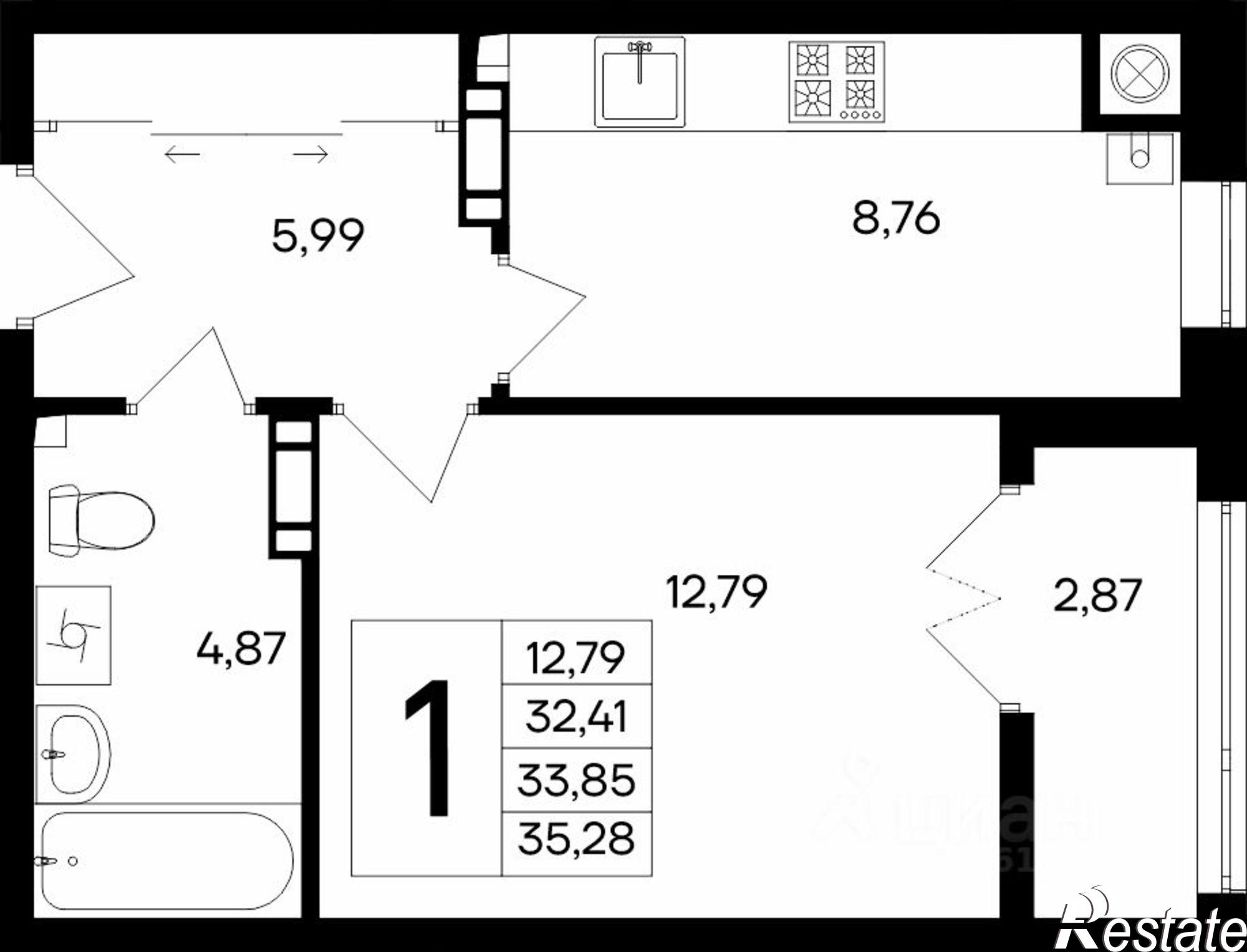 Купить квартиру за 6 350 400 рублей на ул Согласия, 25