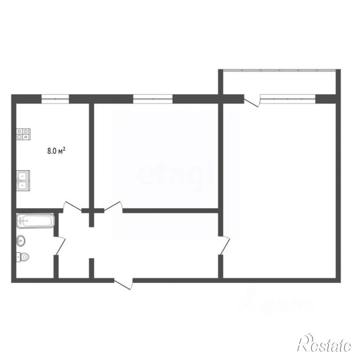 2-комн квартира ул Героев-Десантников, 19,  д. 19