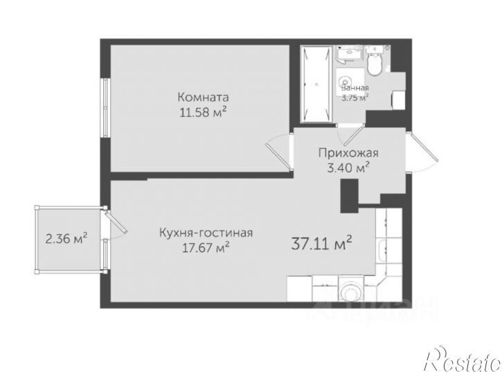 1-комн квартира пр-кт им.В.И.Ленина, 68а,  д. 68а