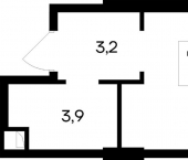 1-комн, 28 кв м, этаж 9/12 улица Кирова, 35