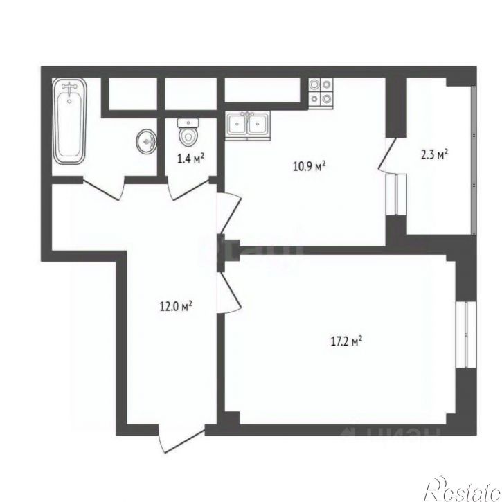 2-комн квартира ул им.9-го Мая, 90,  д. 90