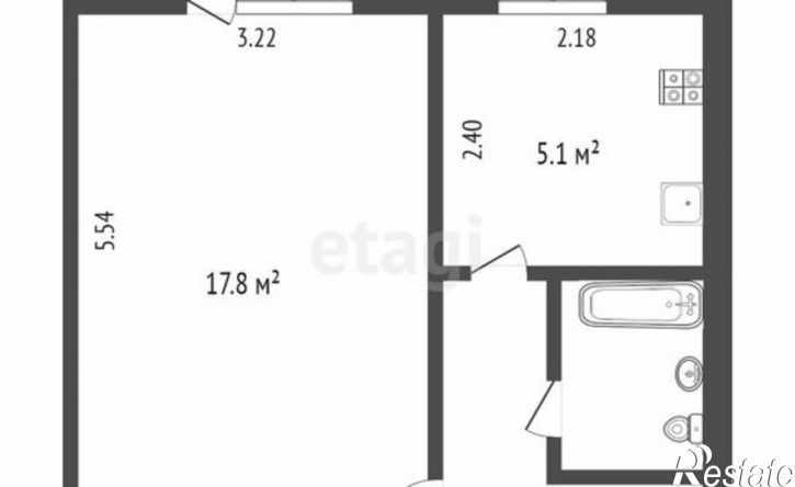 1-комн квартира ул Советская, 14,  д. 14