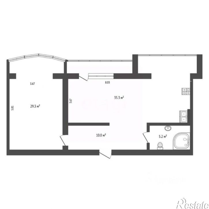 1-комн квартира ул Московская, 22В,  д. 22В