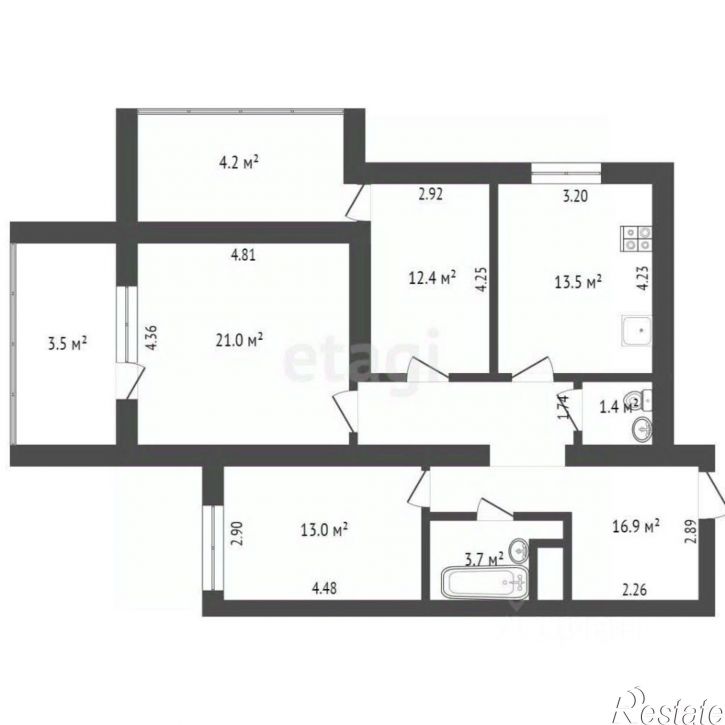 3-комн квартира ул 5-й Авиагородок, 30,  д. 30