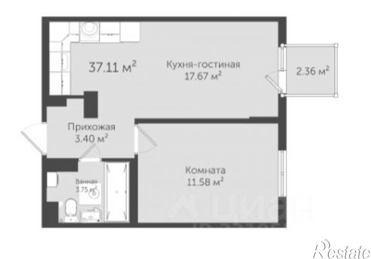 1-комн квартира Крым республика