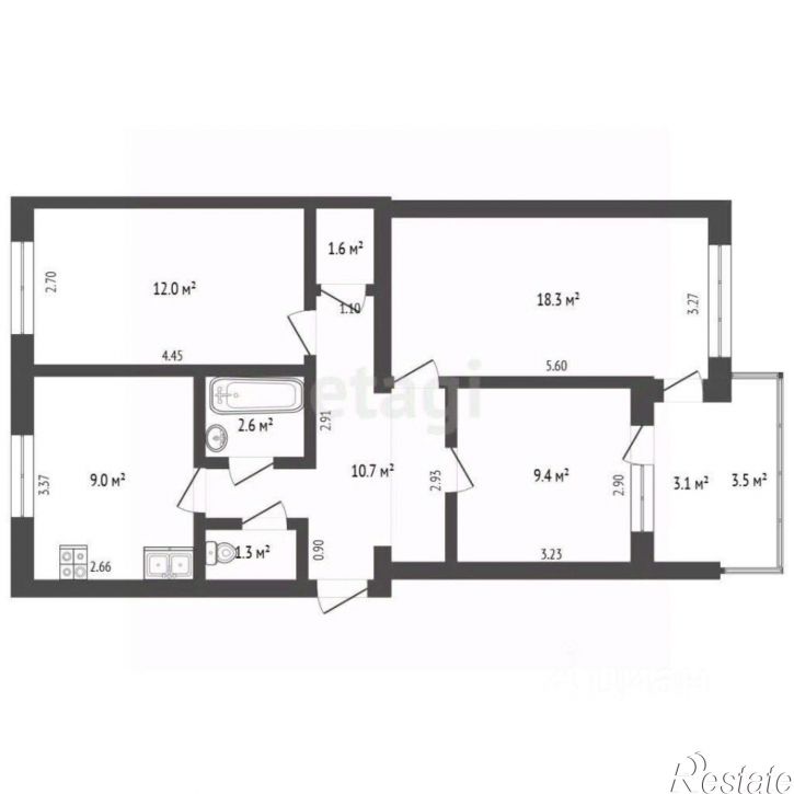 3-комн квартира ул Эскадронная, 11,  д. 11
