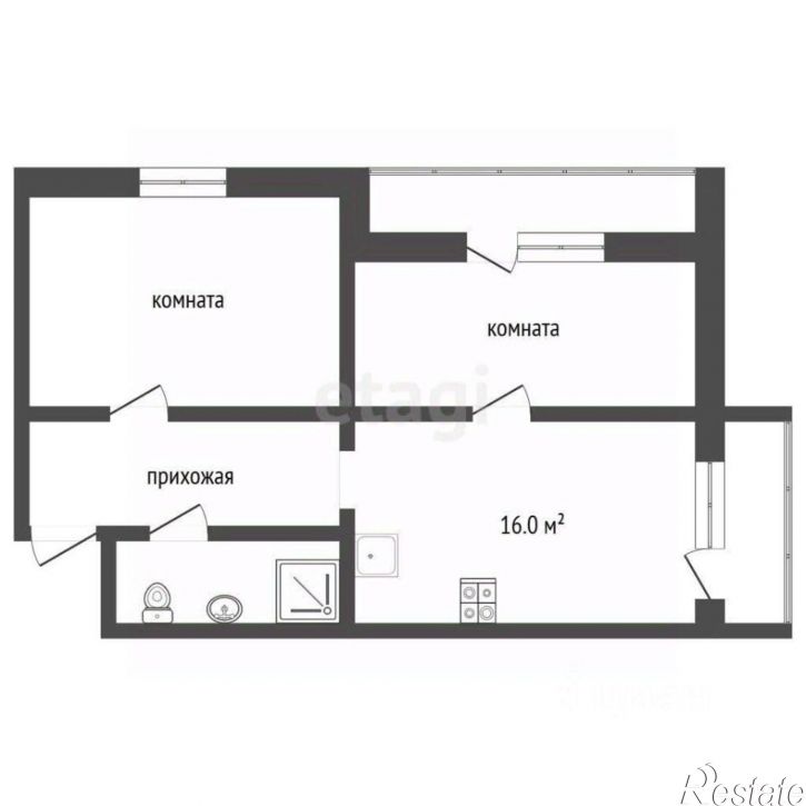 2-комн квартира ул Полупанова, 27г,  д. 27г