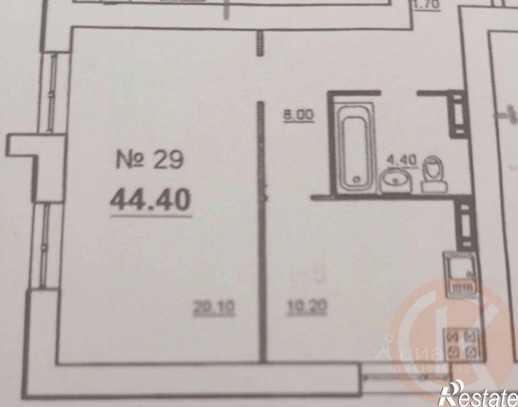 1-комн квартира пр-кт Победы, 34,  д. 34