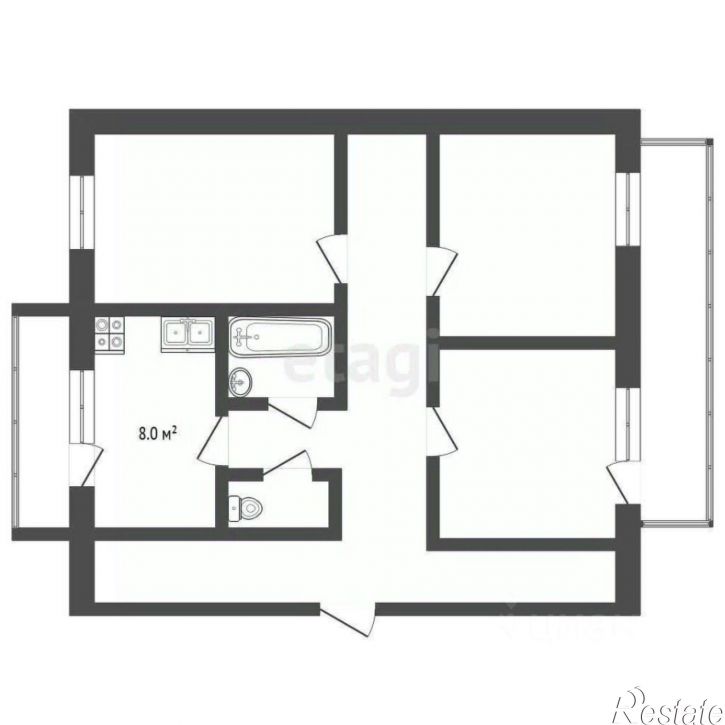 3-комн квартира ул им.Гайдара, 11,  д. 11