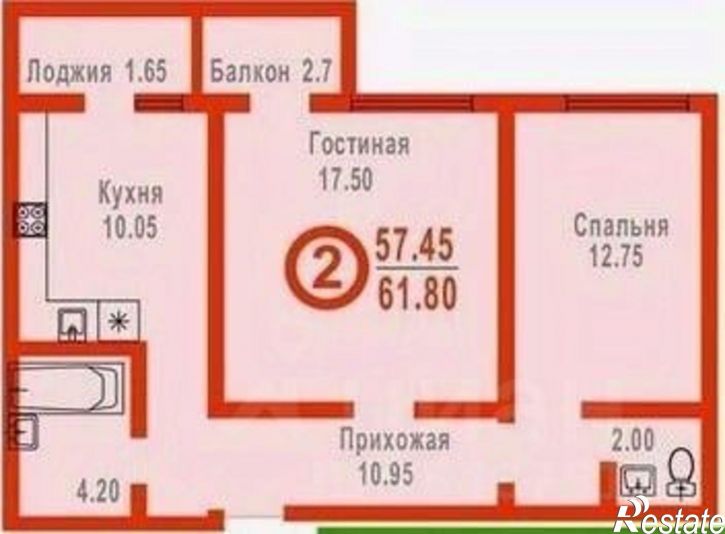 2-комн квартира ул им.9-го Мая, 81,  д. 81