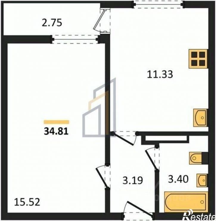 1-комн квартира улица Согласия, 28Л,  д. 28Л