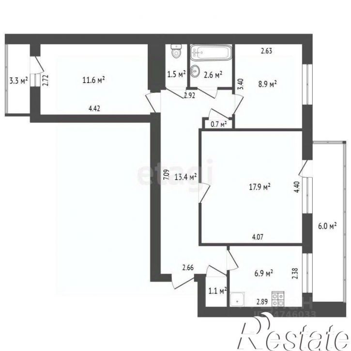3-комн квартира улица 9-го Мая, 84,  д. 84