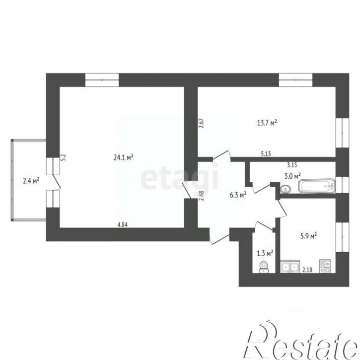 2-комн квартира улица Дмитрия Ульянова, 19 к1,  д. 19 к1