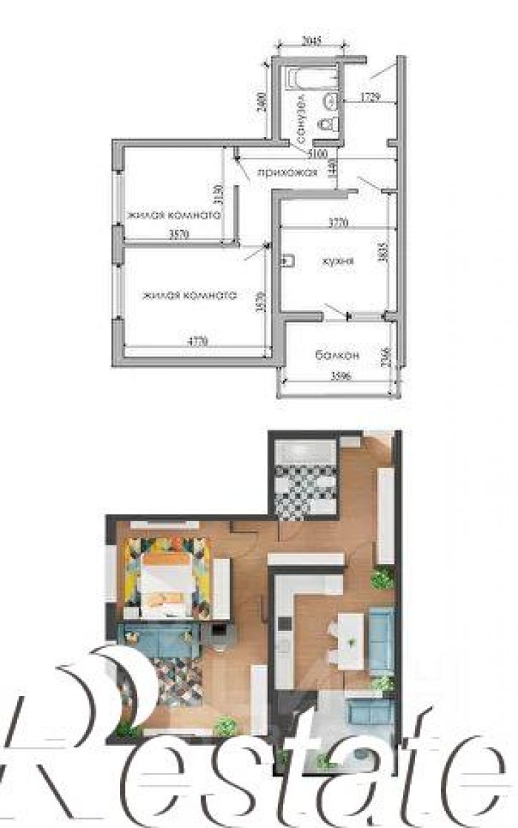 2-комн квартира проспект Победы, 93,  д. 93