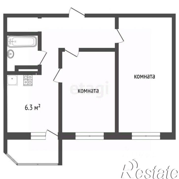 2-комн квартира Советский проезд, 2,  д. 2