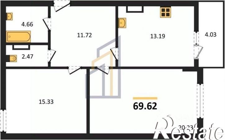 2-комн квартира улица Согласия, 28Л,  д. 28Л