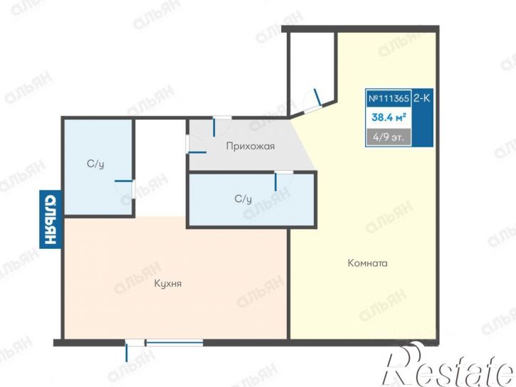2-комн квартира проспект Победы, 87Б к1,  д. 87Б к1
