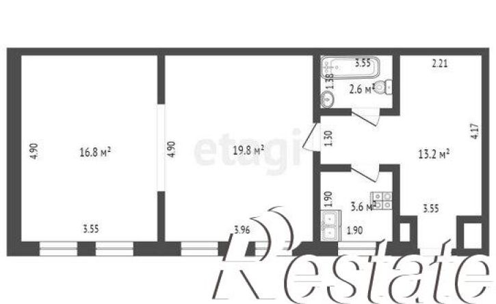 2-комн квартира Пионерская улица, 21,  д. 21